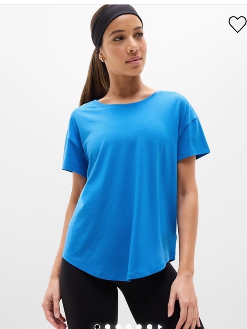 Athleta Move With Ease Tee | Relaxed Crewneck Tee in Bright Blue